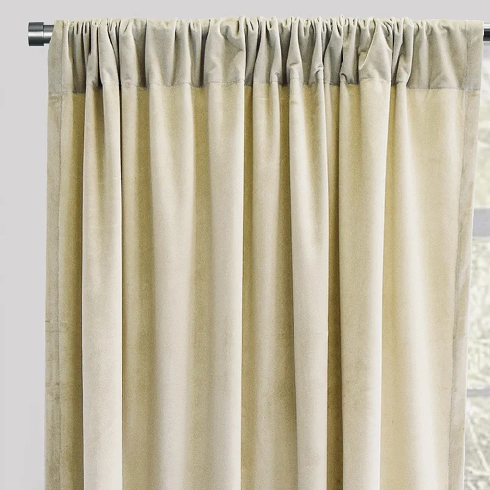 Torino Curtain Panels | Solid Velvet by Rodeo Home set off 2 ( 54”x96”)